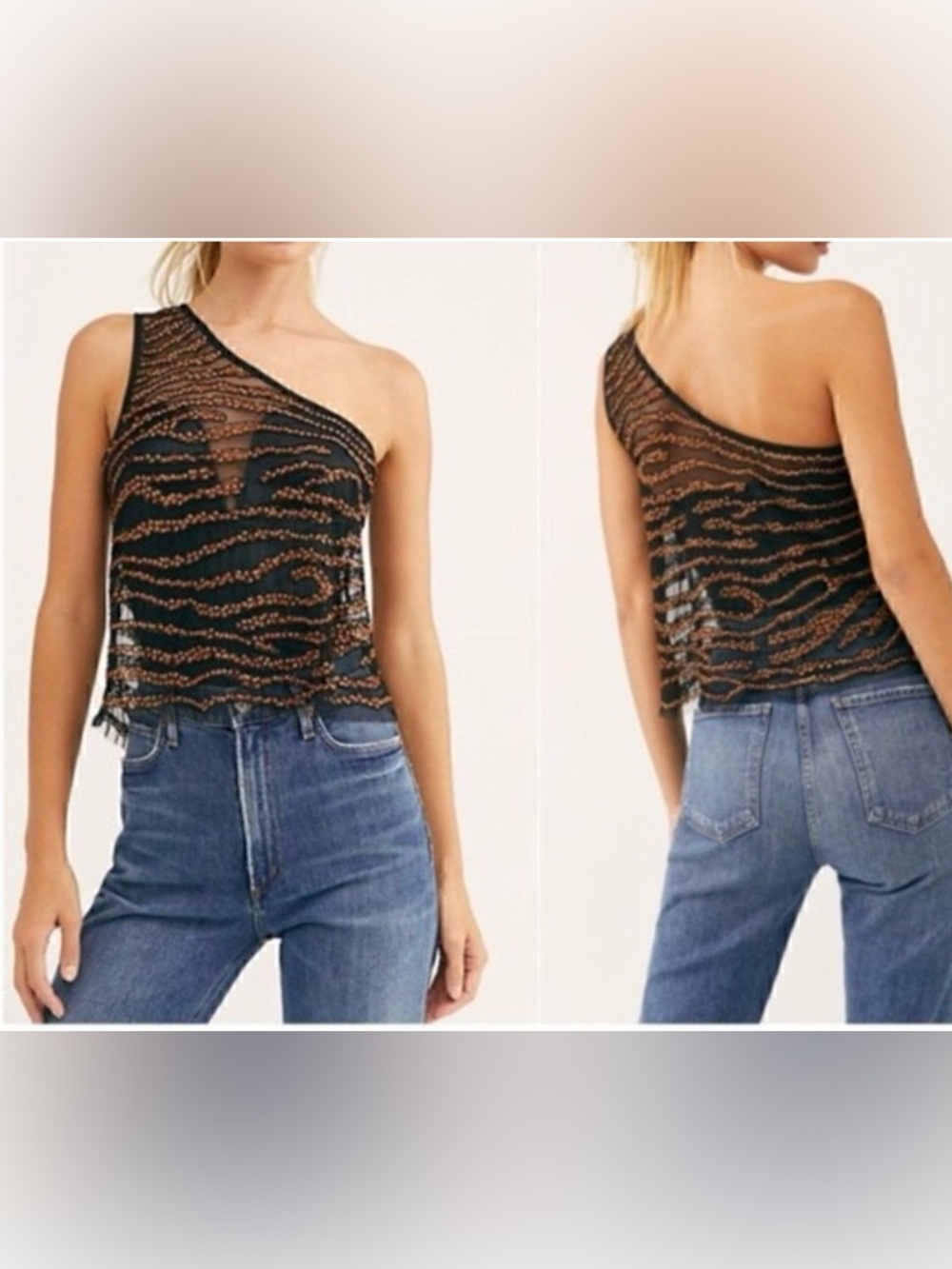 Free People NWT Head Turner One Shoulder Top Small